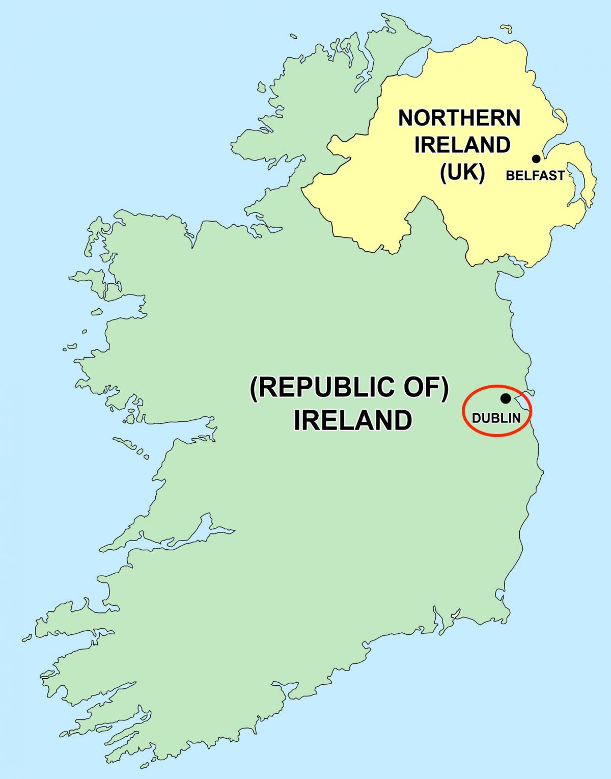 Ville de Dublin sur la carte de Leinster - Ireland